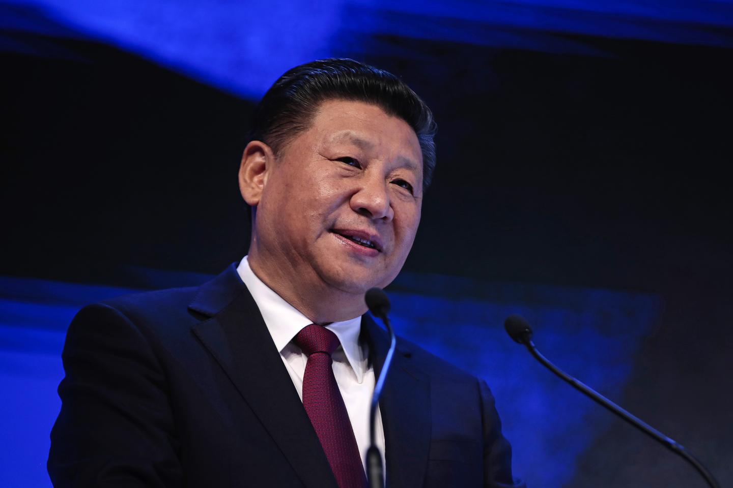 China's President Xi Jinping Delivers Opening Speech At The World Economic Forum (WEF) 2017