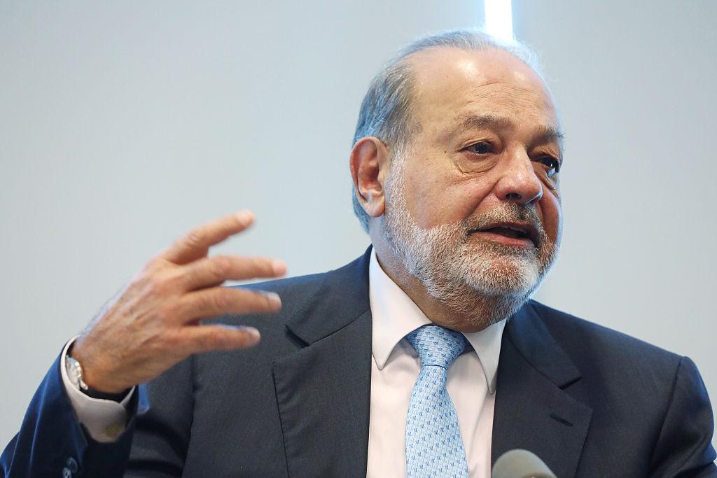 Billionaire Carlos Slim Holds News Conference