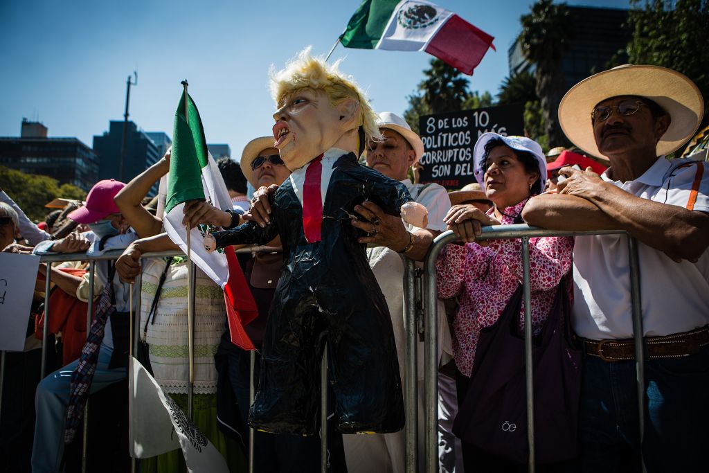 Protest against Donald Trump in Mexico