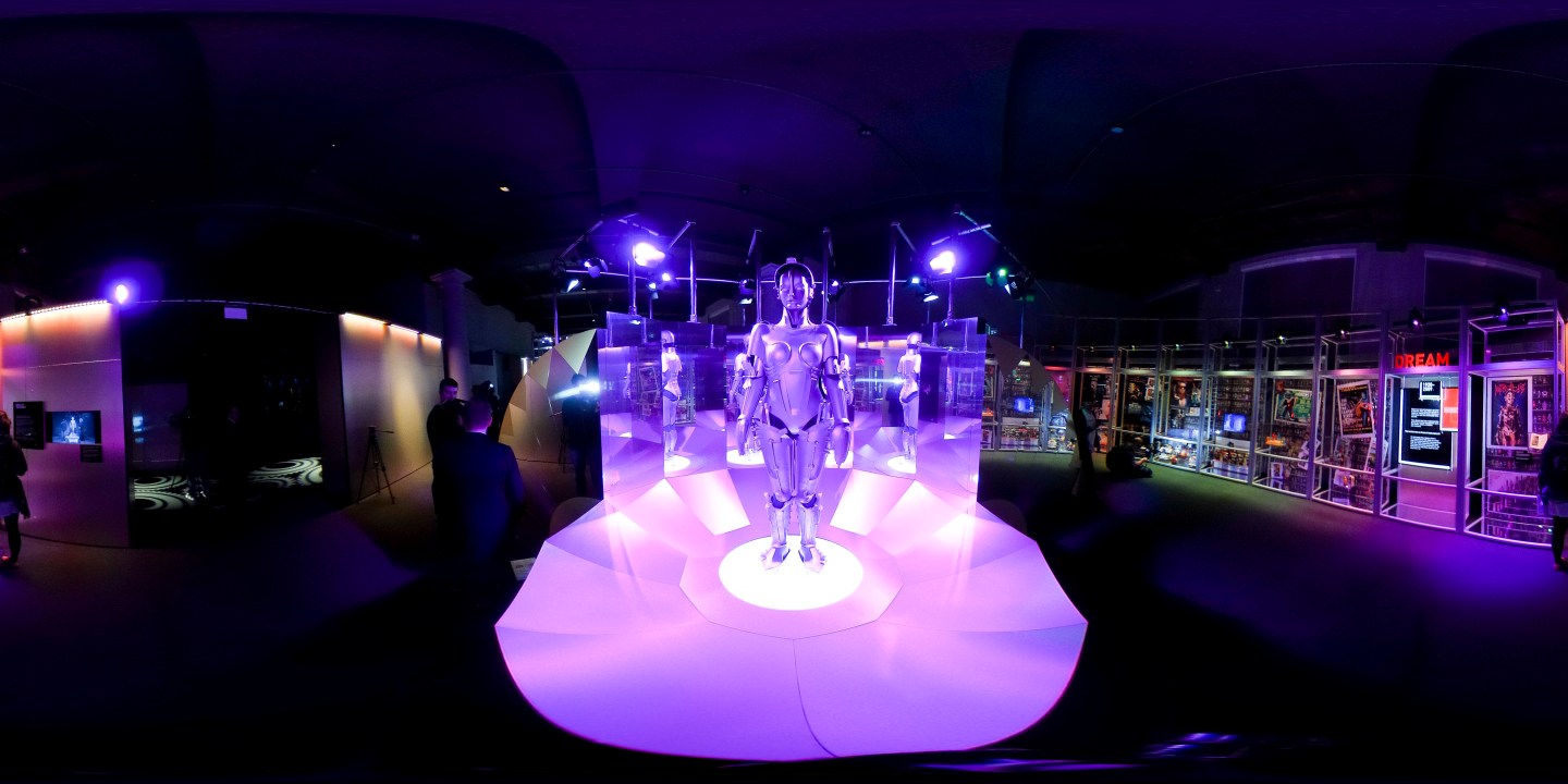 Maschinenmensch (machine-human) on display at the Science Museum at Preview Of The Science Museum's Robots Exhibition