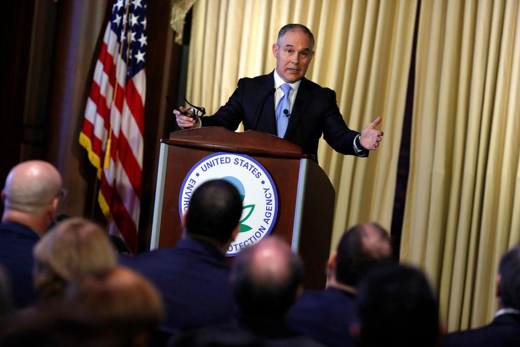 Scott Pruitt Addresses Employees At EPA Headquarters
