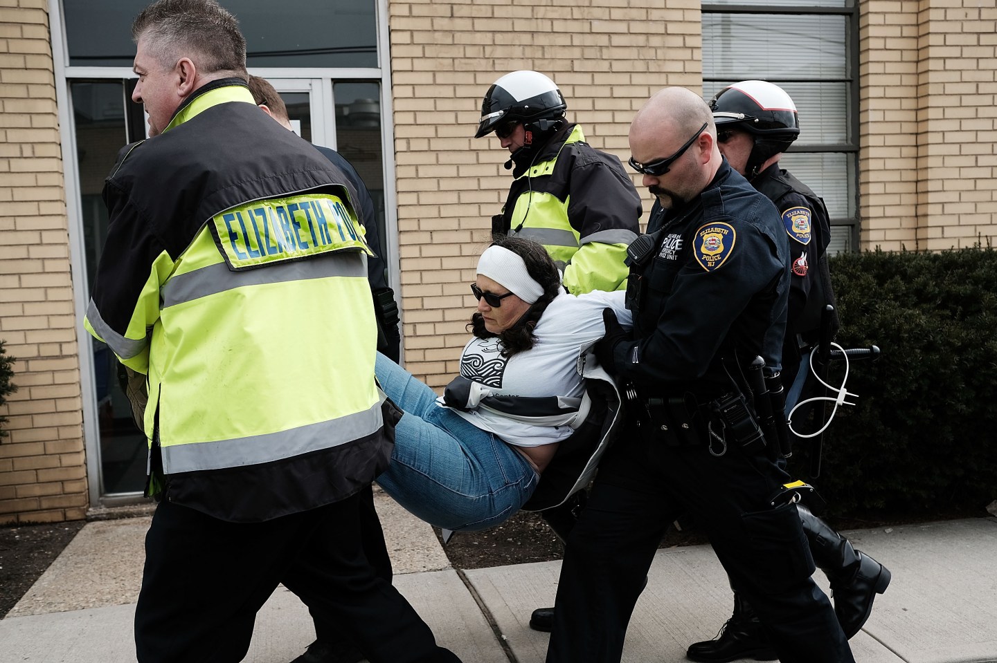 Immigration Activists Protest At ICE Detention Center In New Jersey