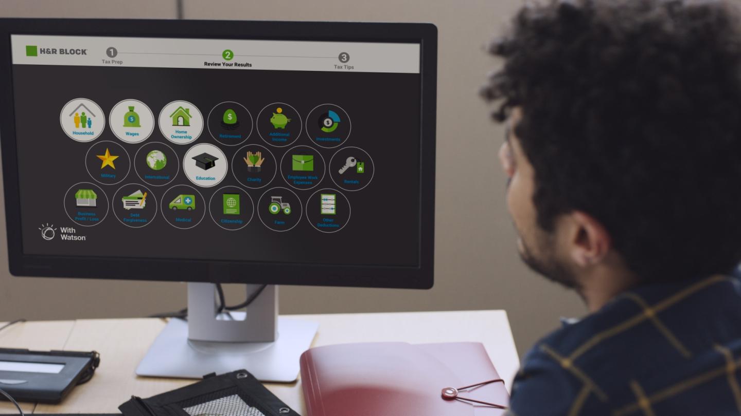 H&R Block and IBM Watson tax screen