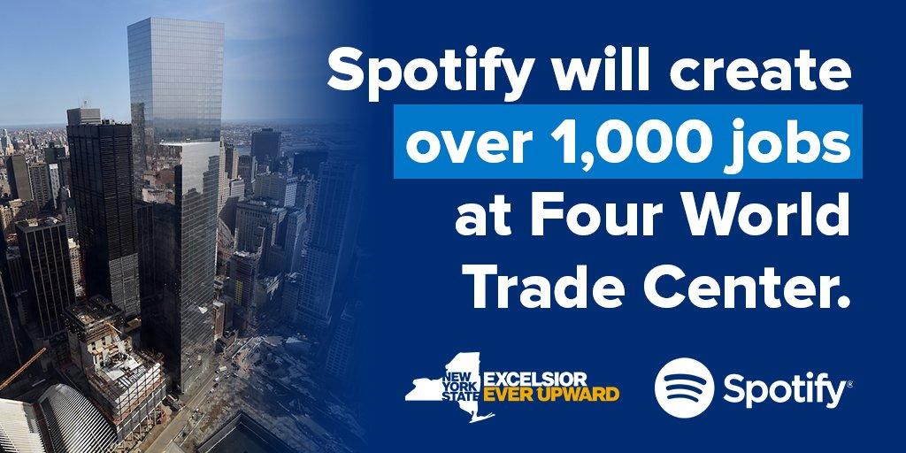 Spotify Is Moving Into 4 World Trade Center