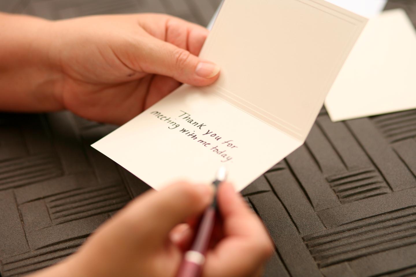Hand Written Thank You Note