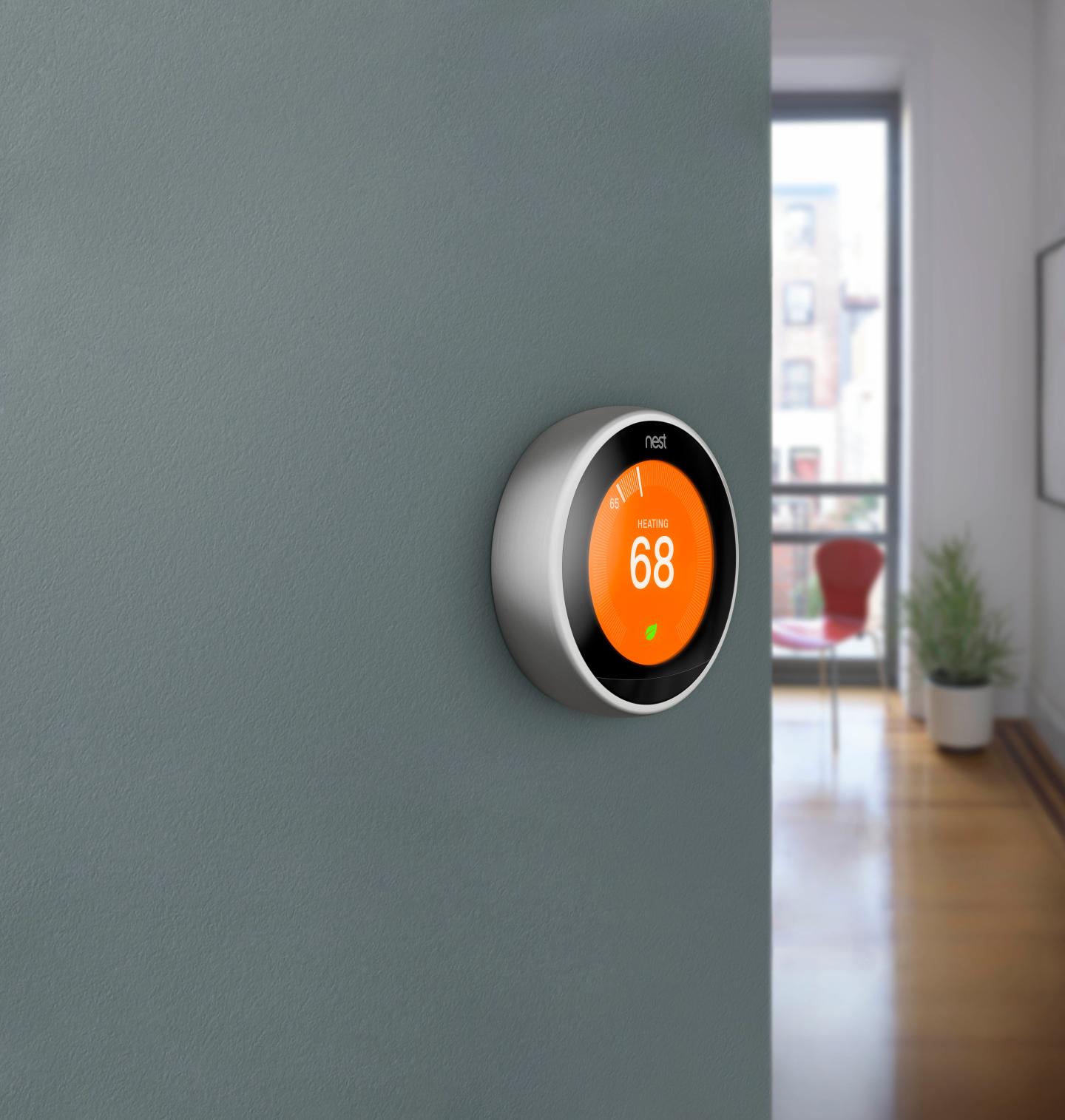 A third-generation Nest Thermostat.