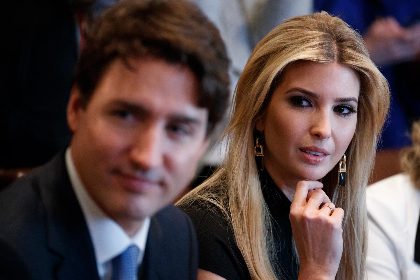 Donald Trump, Justin Trudeau, Ivanka Trump