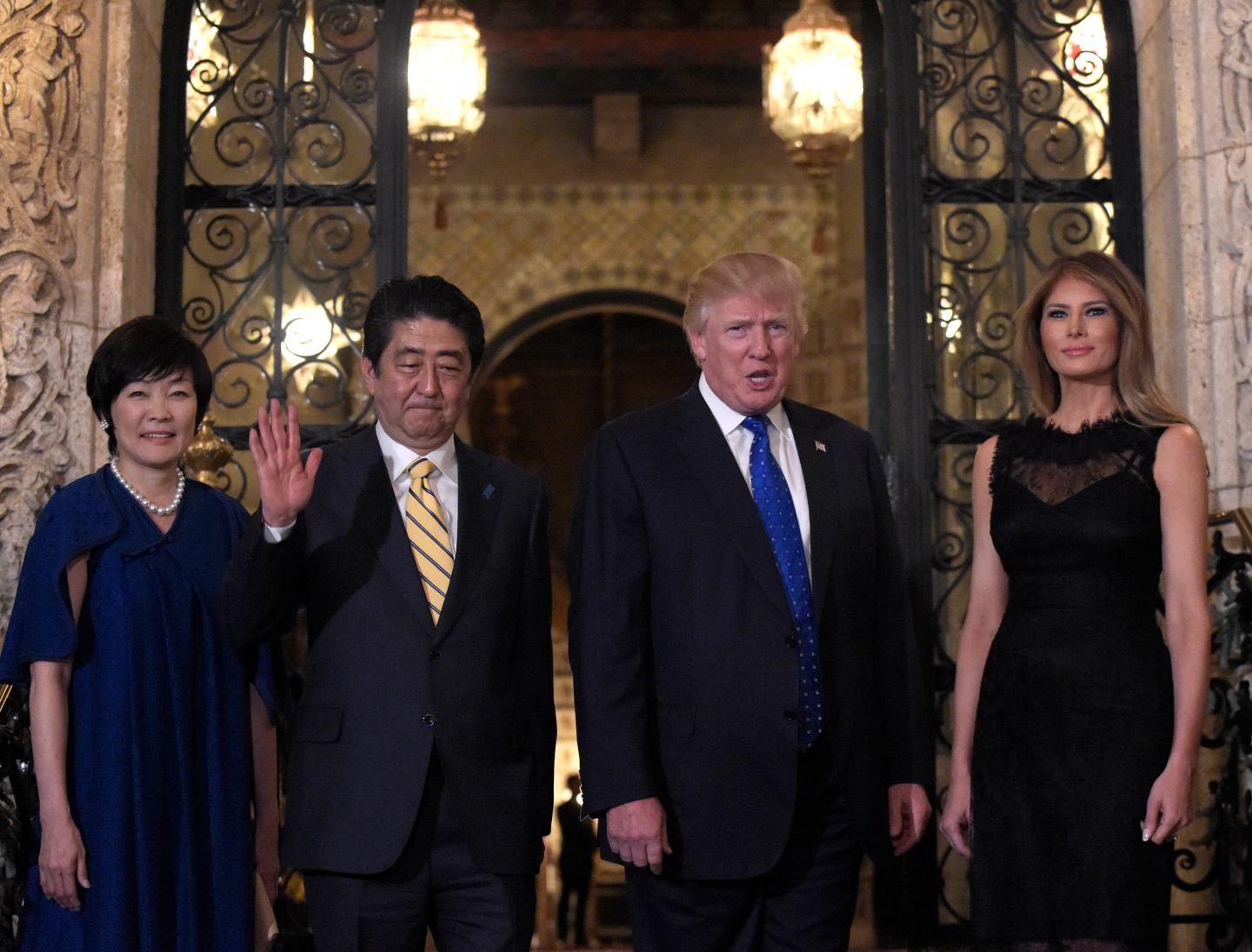 Donald Trump, Melania Trump, Shinzo Abe, Akie Abe