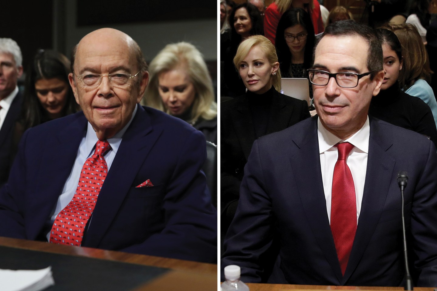 Wilbur Ross, left, and Steven Mnuchin.