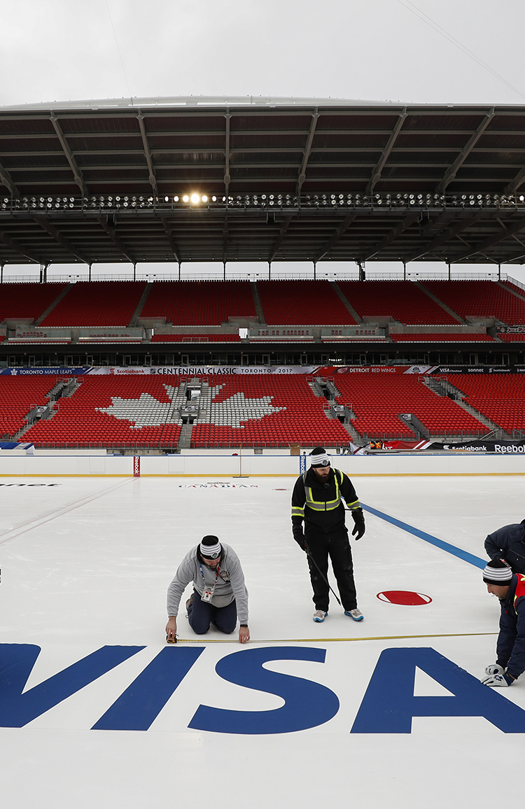 2017 Scotiabank NHL Centennial Classic - Rink Build Out