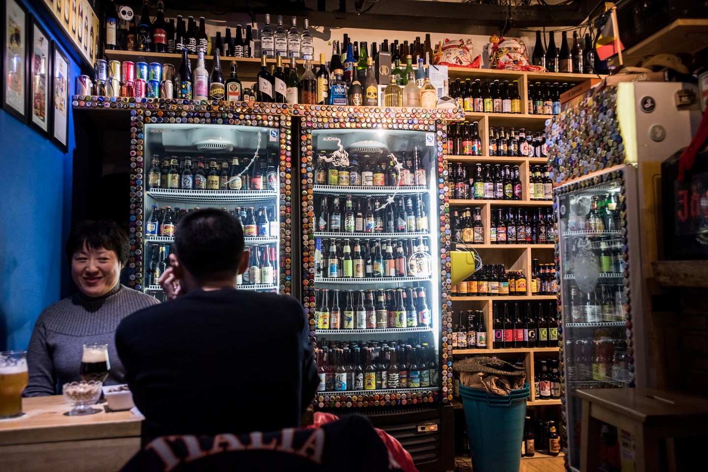 The emergence of craft beers, domestic and imported, in ChinaCorner, one of a number of bottle shops opening in Chinese cities, carries over 300 different kinds of imported beers.
