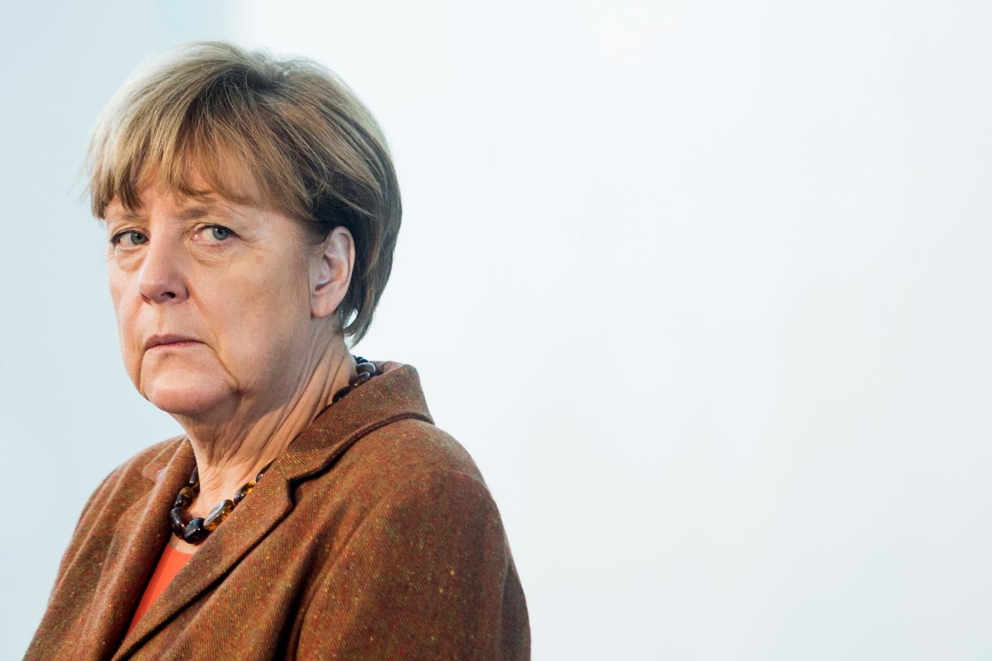 German Chancellor Merkel Gives A Joint Press Conference With Austrian Chancellor Faymann