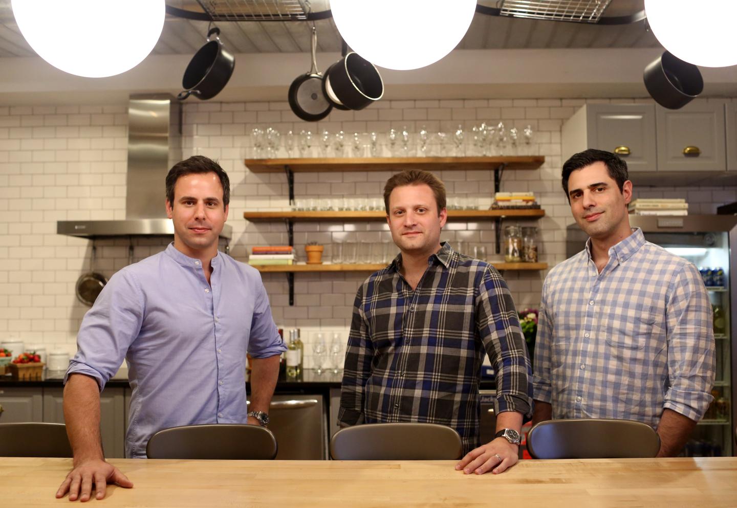 MANHATTAN, NY - APRIL 19: (L-R) Matt Wadiak, Matt Salzberg and