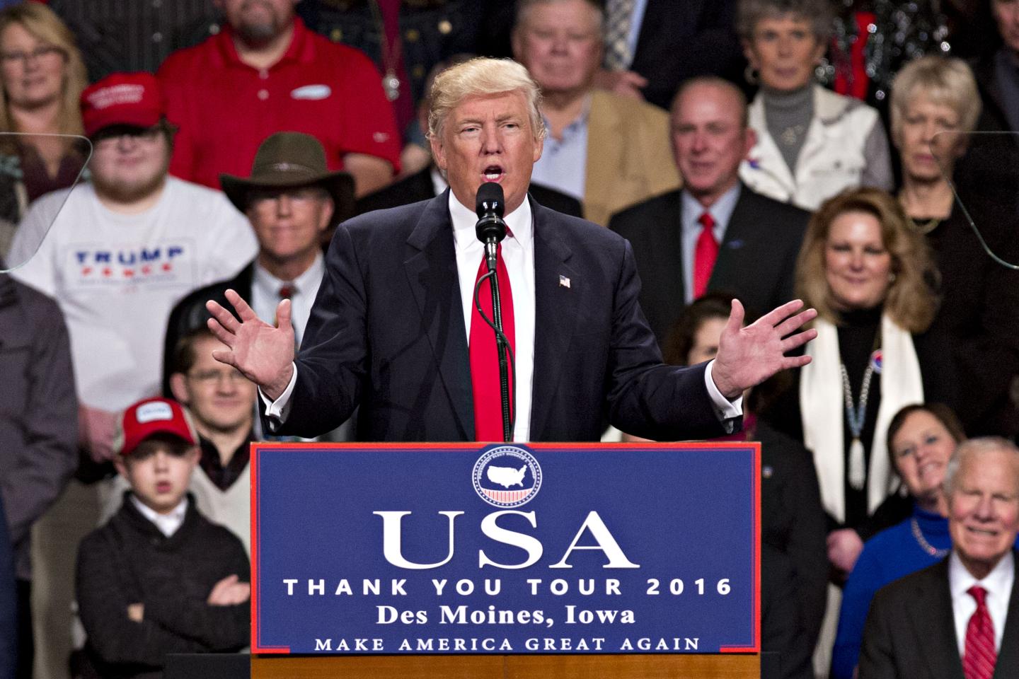 President-Elect Donald Trump Holds Iowa 'Thank You' Tour Rally