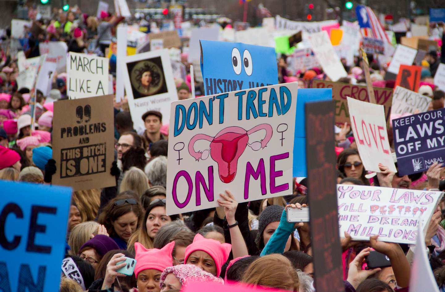 People take part in the Million Woman March one day after