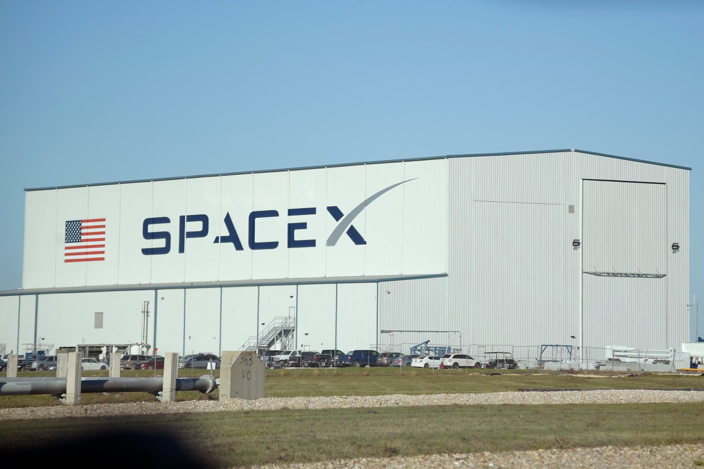 CAPE CANAVERAL, FL-JANUARY 27: A SpaceX processing building sit