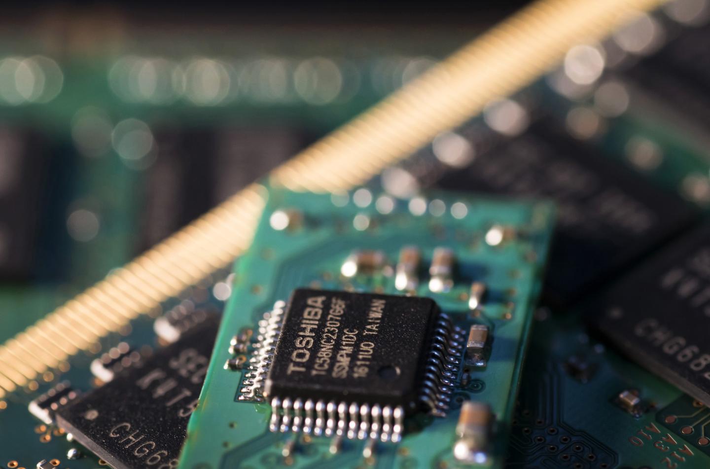 Images Of Toshiba Corp. Flash Memory Products As Company Plans To Sell Its Memory Chip Unit