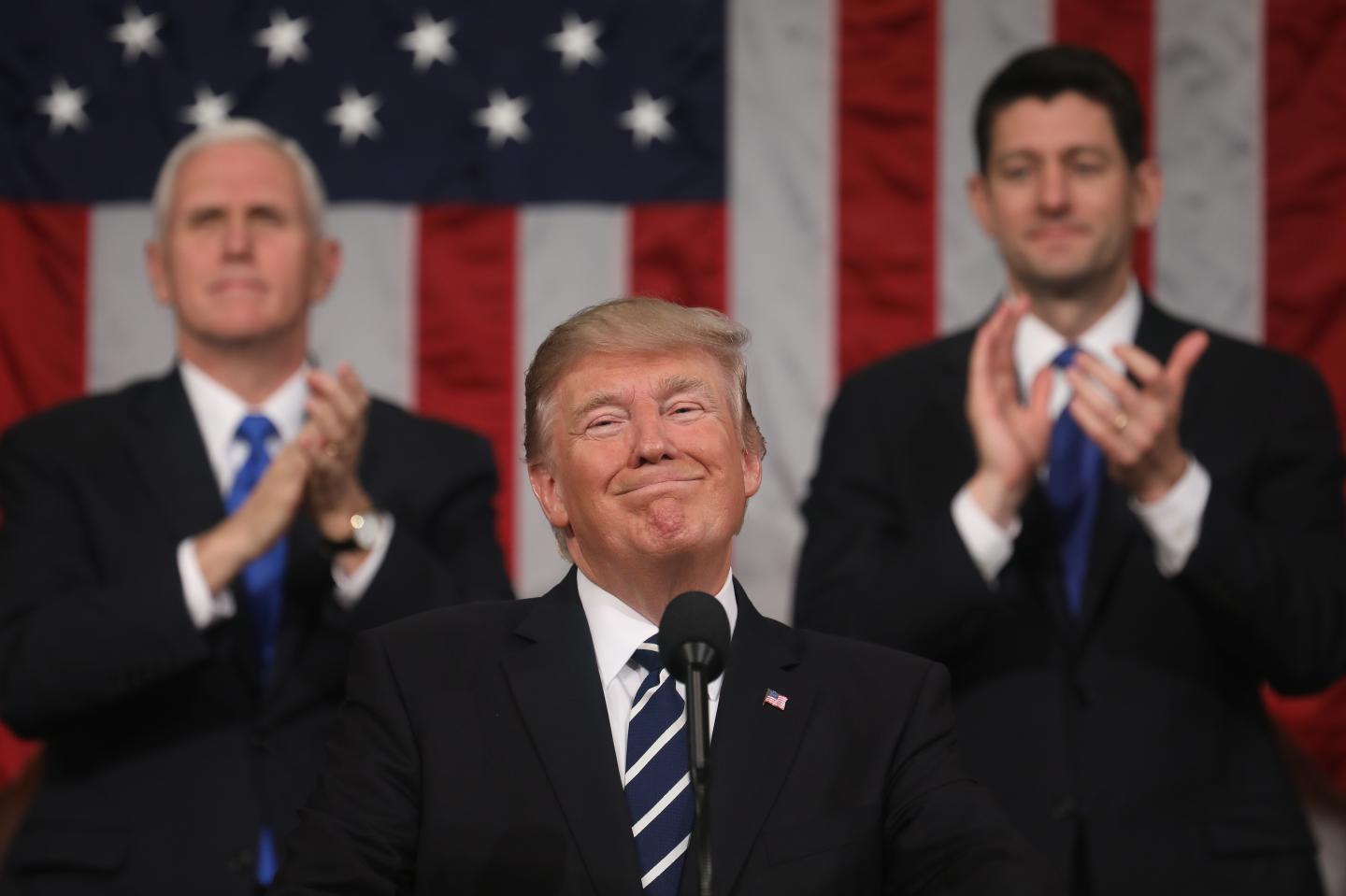 President Trump Delivers First Address To Joint Session Of Congress