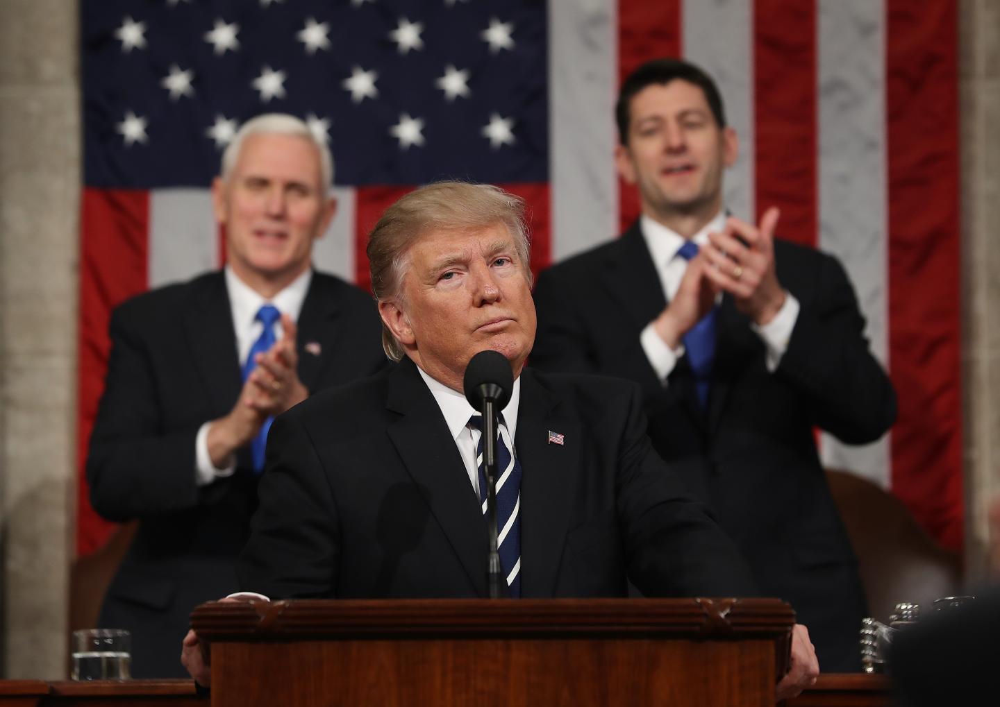 President Trump Delivers First Address To Joint Session Of Congress