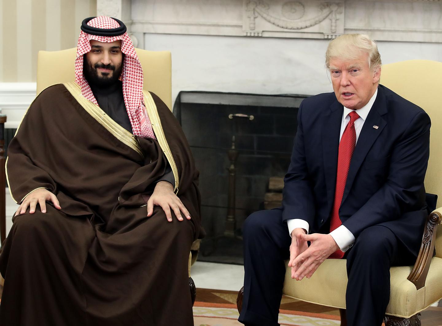 U.S. President Donald Trump Meets With Saudi Arabia's Defense Minister Mohammed Bin Salman