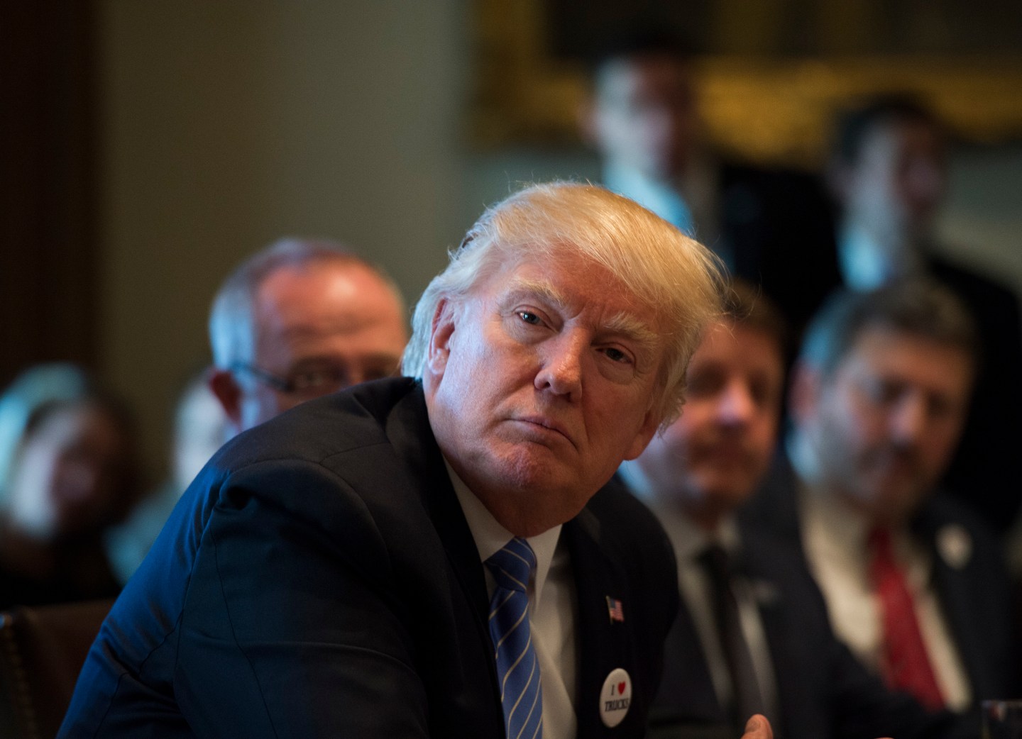 President Trump Meets With Truckers And CEO's At The White House