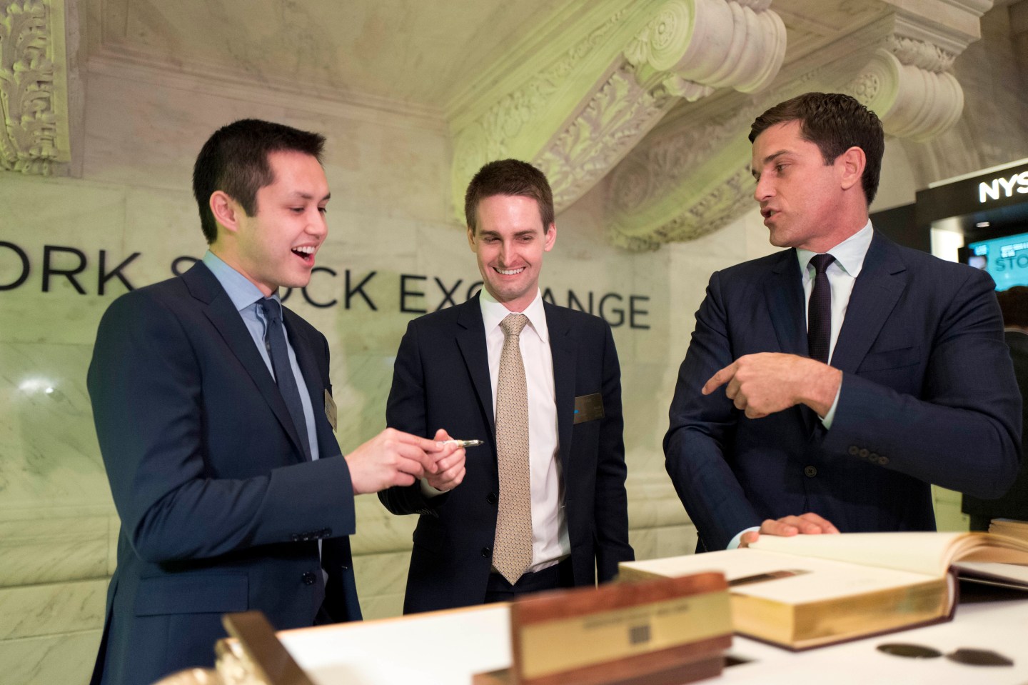 Evan Spiegel, Bobby Murphy, Thomas Farley