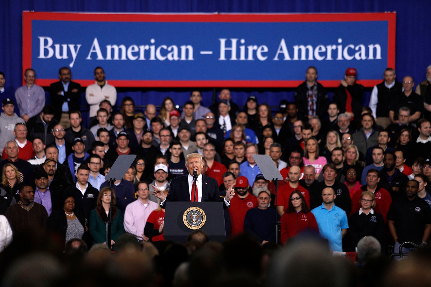 President Trump Speaks At American Center For Mobility In Ypsilanti, Michigan