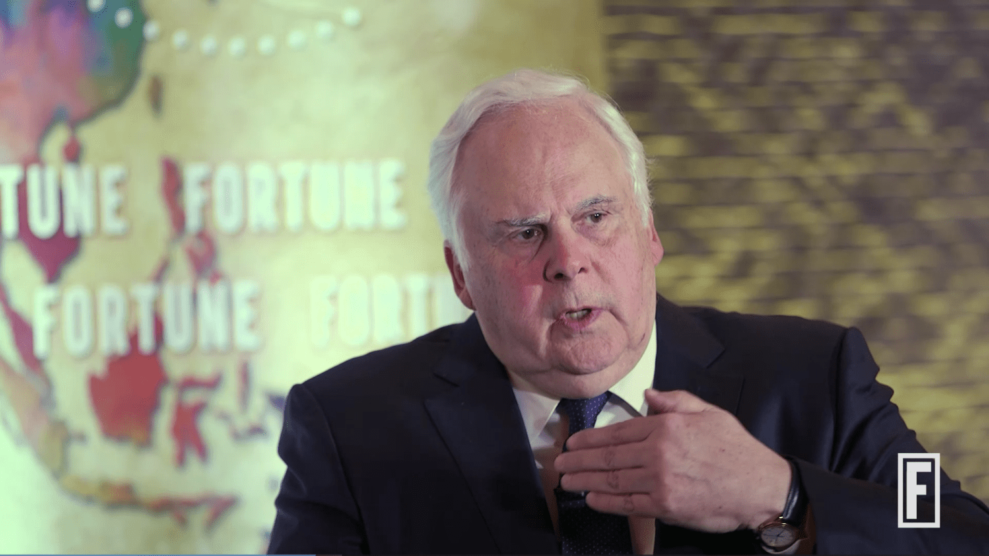 FedEx CEO Fred Smith at Fortune Global Forum dinner in New York, March 2017