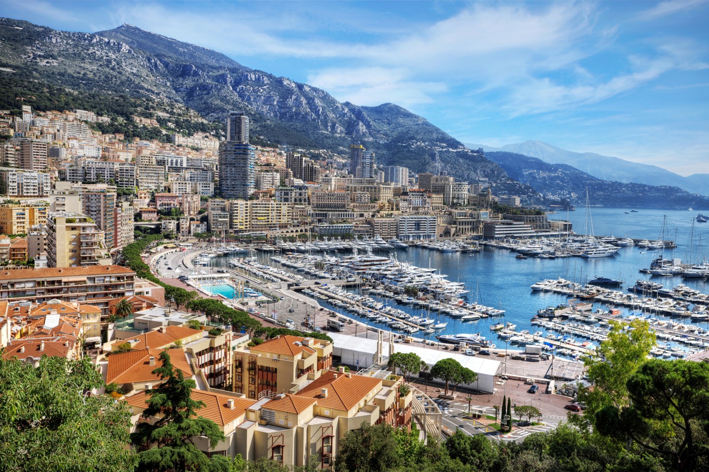 Monaco, View of La Condamine and Monte Carlo