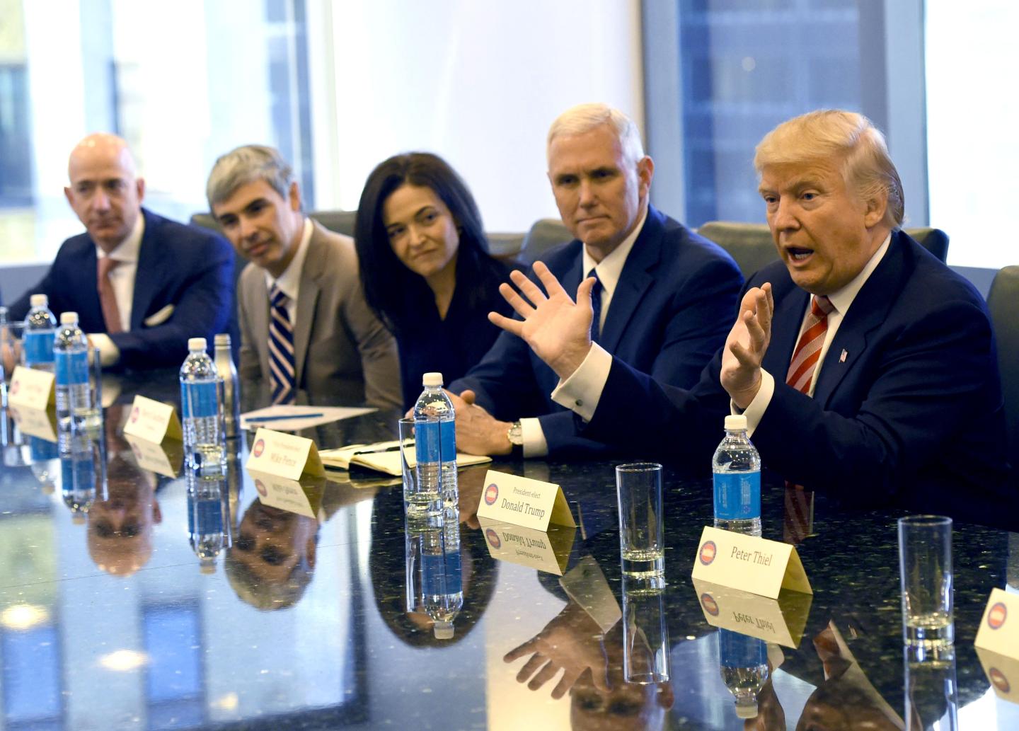 President Donald Trump meeting Silicon Valley leaders