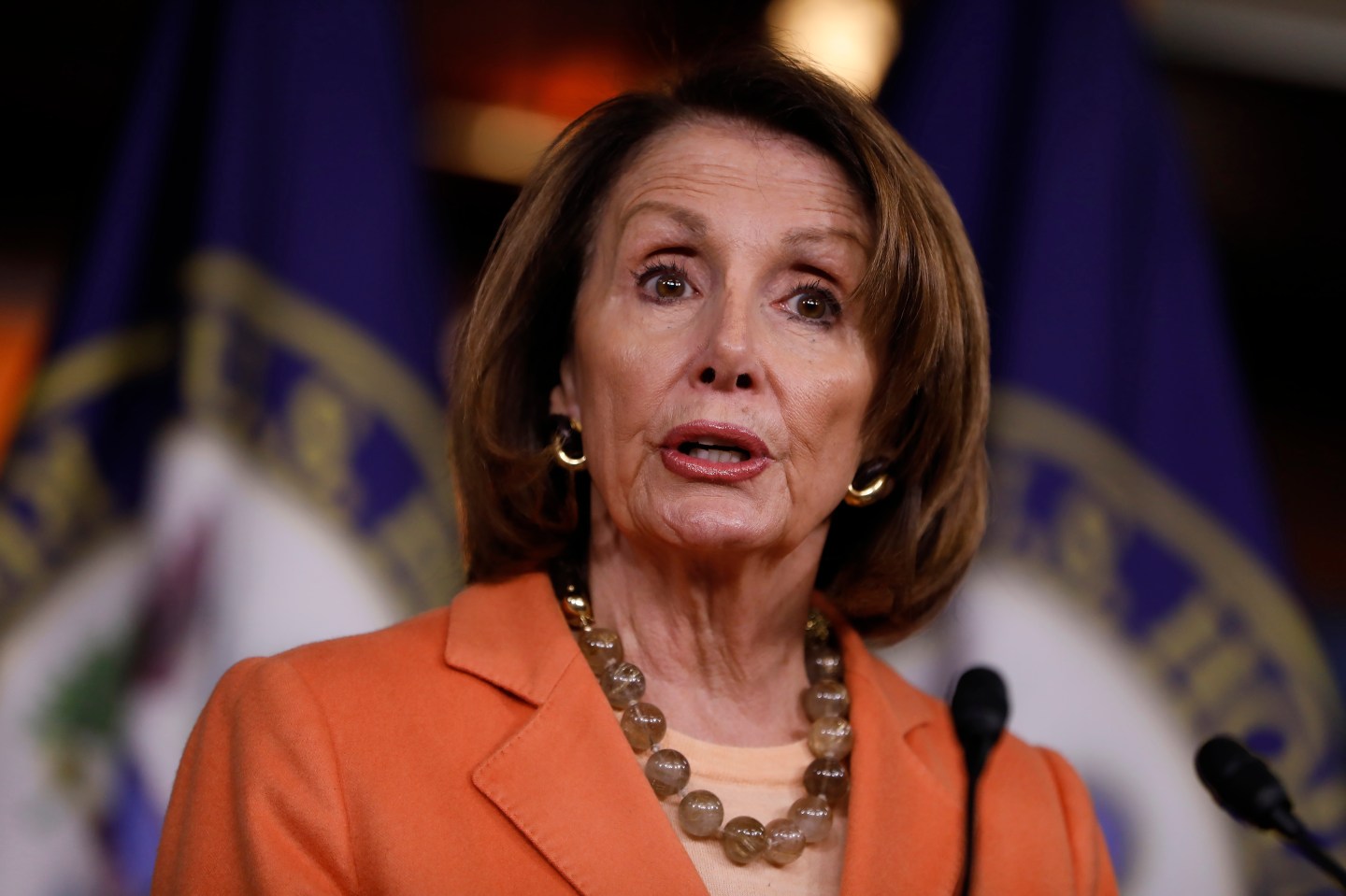 House Minority Leader Nancy Pelosi Holds Weekly News Conference On Capitol Hill