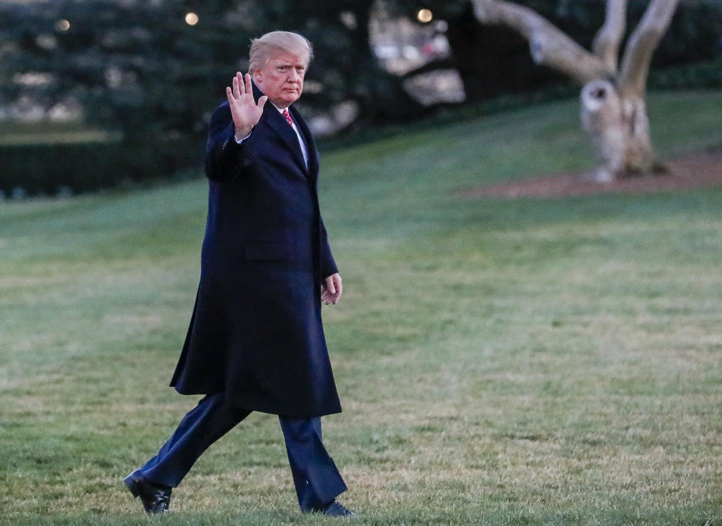 President Trump at the White House in Washington, DC