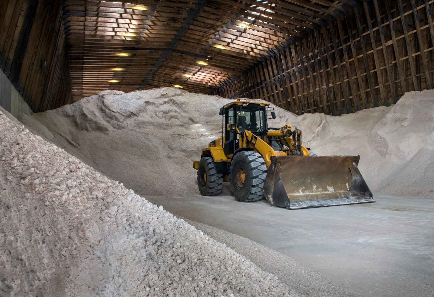 Mayor Muriel Bowser and Administration officials hold a press conference at the South Capitol Street Salt Storage Facility to give an update on preparations for the predicted snowstorm in Washington, DC.