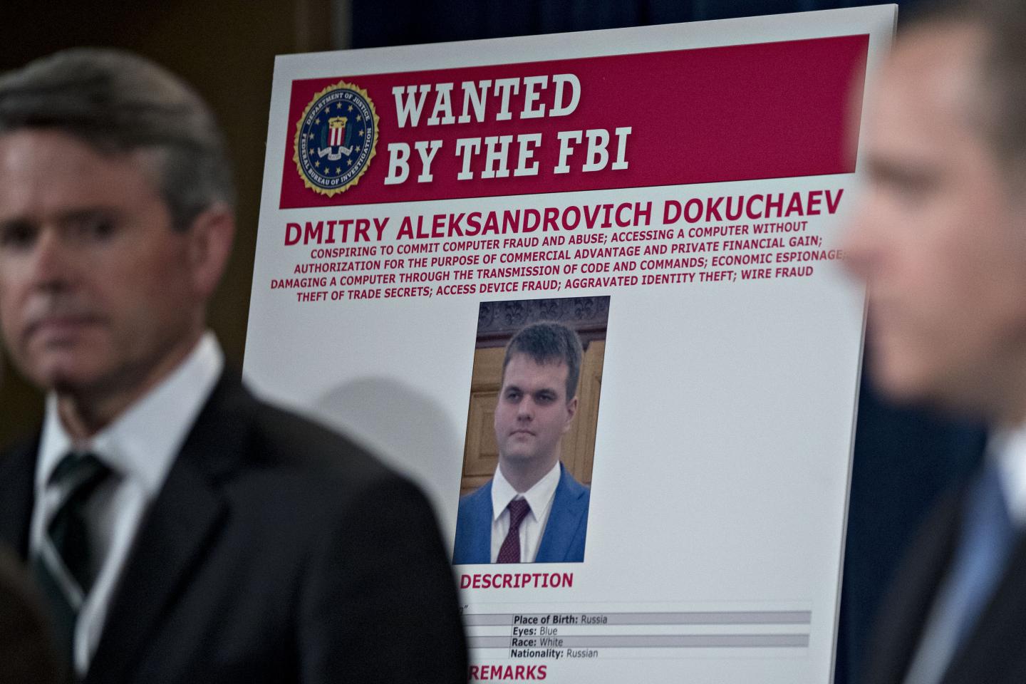 News conference at the Justice Department