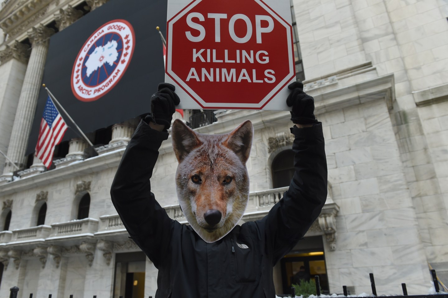 US-PETA-CANADA GOOSE-PROTEST