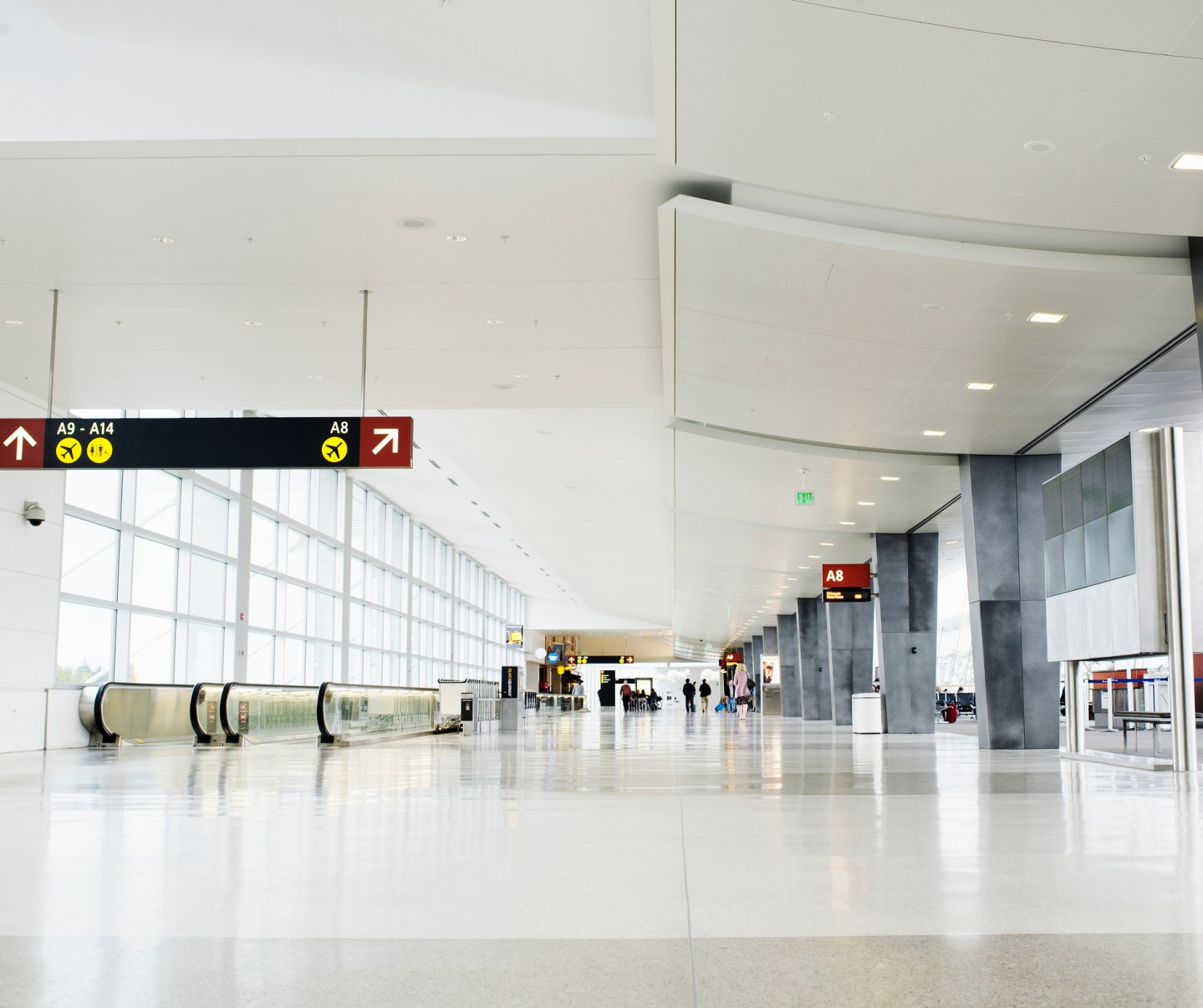 Concourse at airport terminal