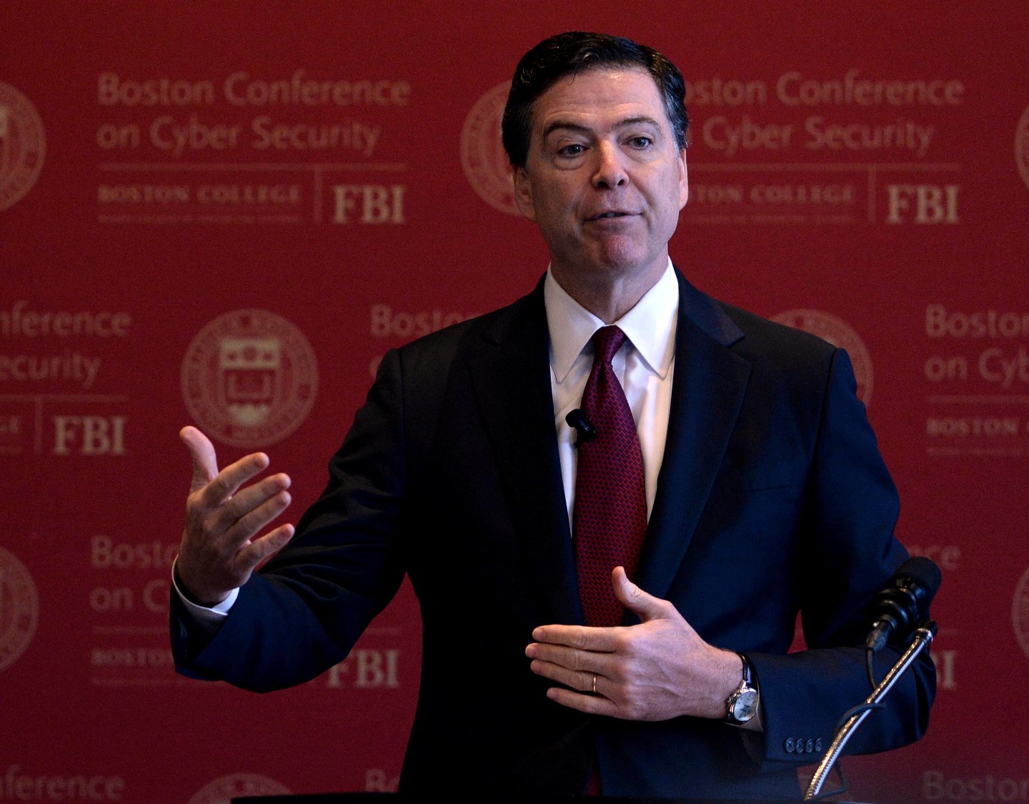FBI Director James Comey Speaks On Cyber Security At Boston College