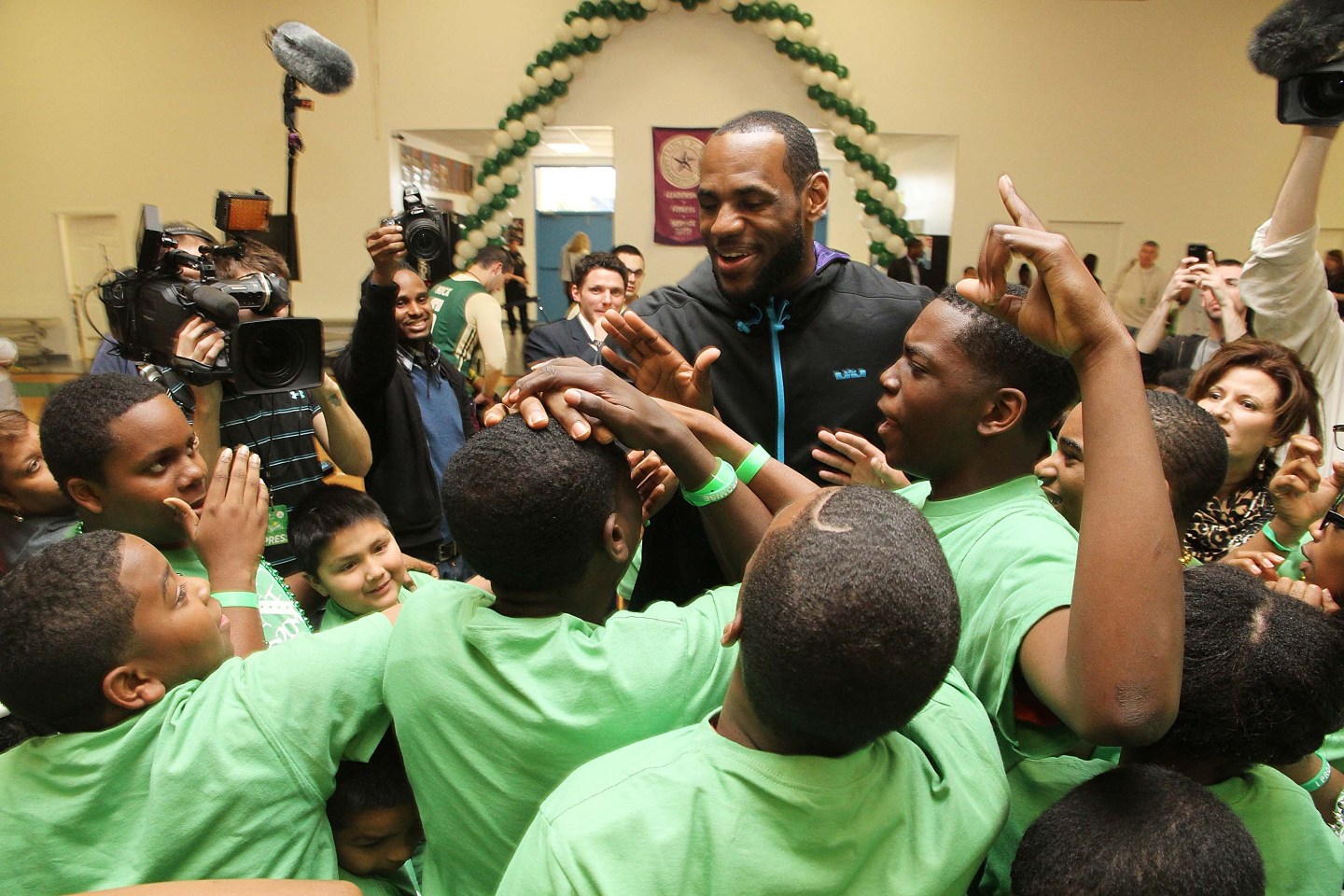 LeBron Jamesand Sprite Unveil Refurbished Gym at Boys &amp; Girls Club in New Orleans