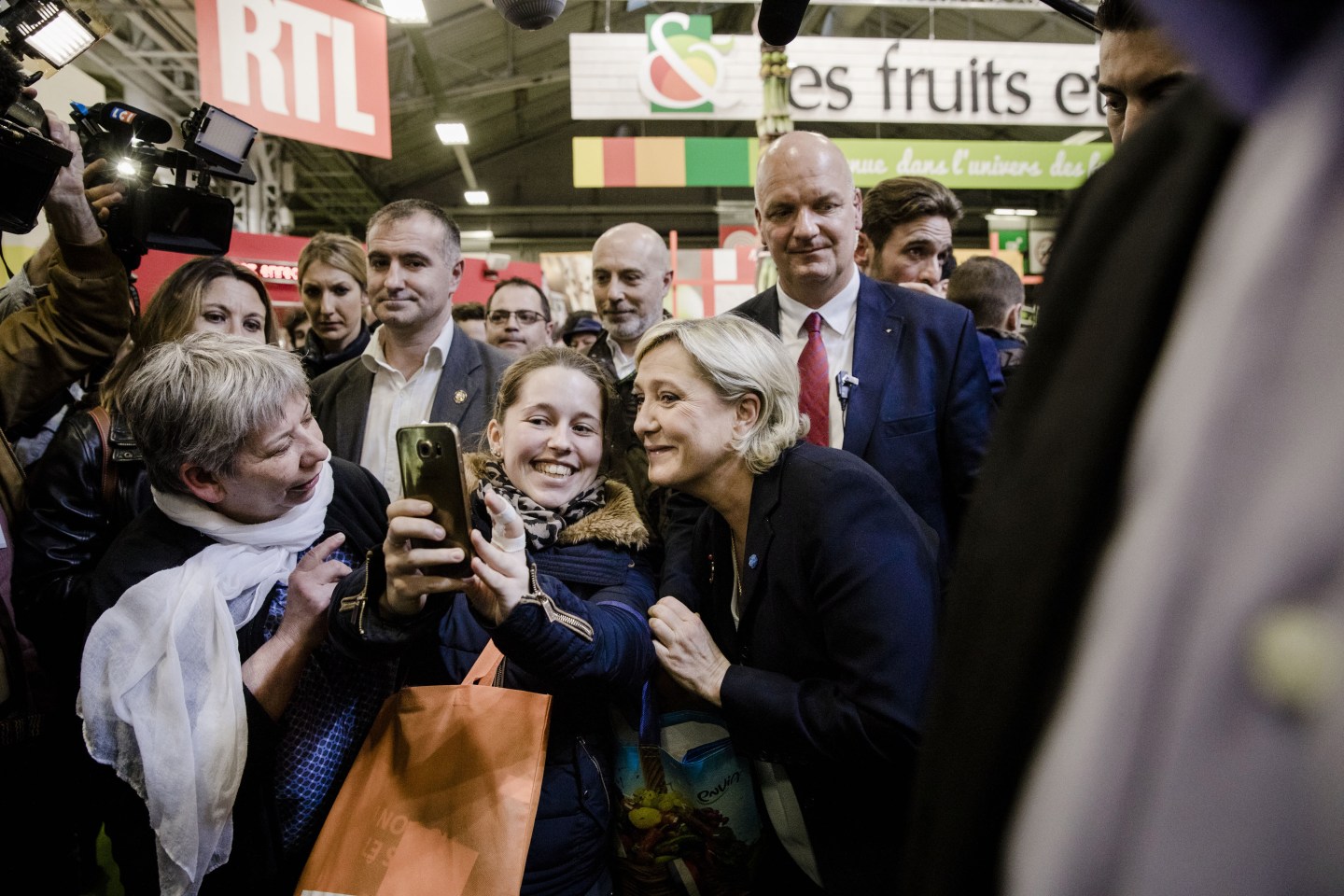 France's Presidential Candidate Marine Le Pen Visits International Agriculture Fair
