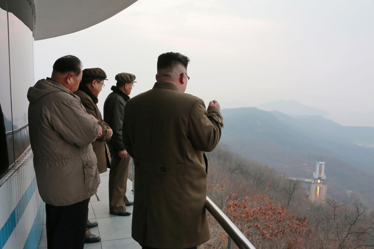 North Korean leader Kim Jong Un watched the ground jet test of a Korean-style high-thrust engine newly developed by the Academy of the National Defence Science