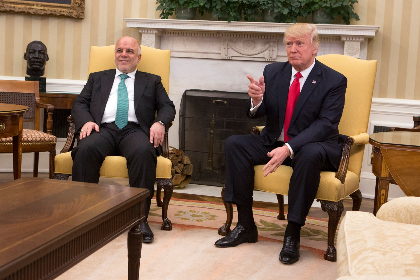 President Trump Meets With Iraqi PM Al-Abadi At The White House