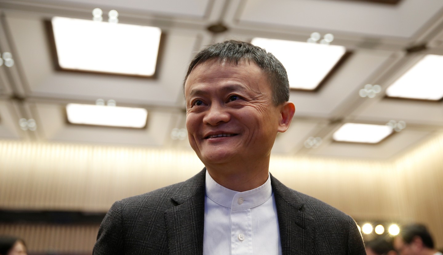 Founder and Executive Chairman of Alibaba Group Jack Ma attends the opening ceremony of the third annual World Internet Conference in Wuzhen town of Jiaxing
