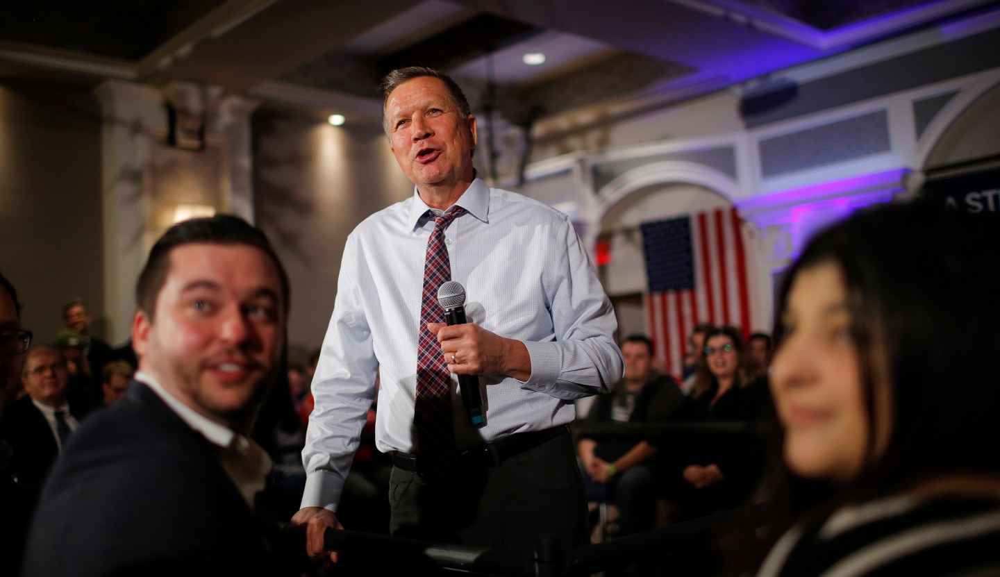 GOP Presidential Candidate John Kasich Holds Town Hall In Brooklyn