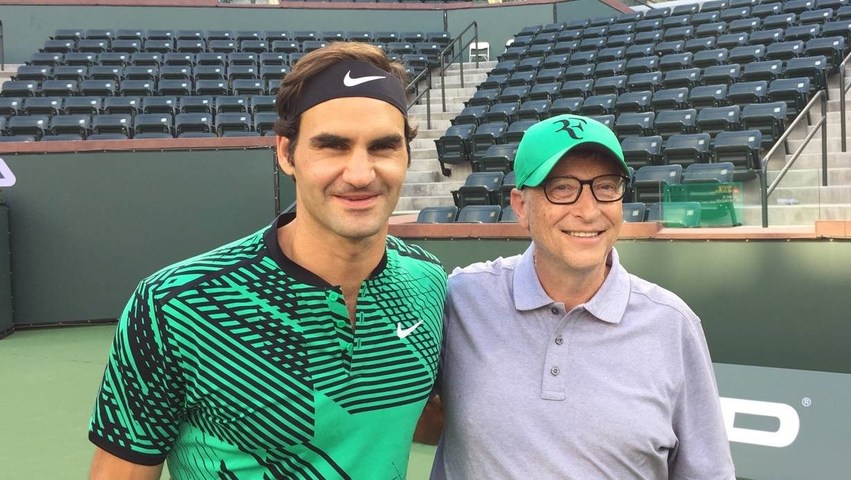 Bill Gates and Roger Federer Team Up for Charity