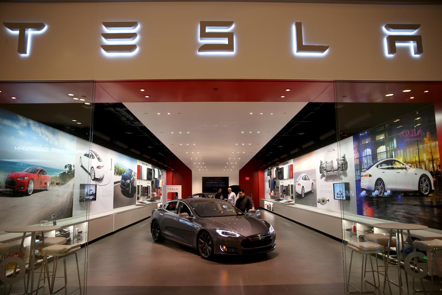 A Tesla showroom in Miami