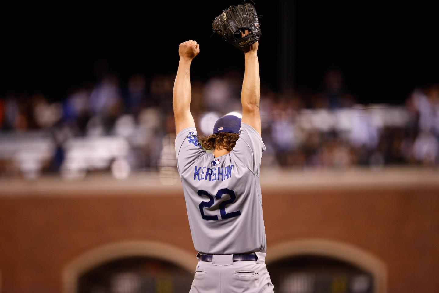 Clayton Kershaw #22 of the Los Angeles Dodgers