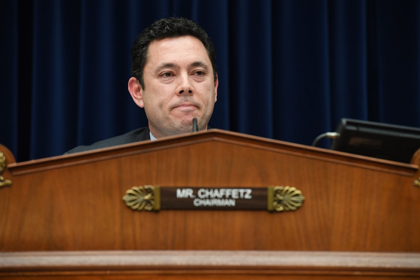 Chairman of the House Oversight and Government Reform Committee, Jason Chaffetz (R-UT) speaks during a business meeting at the Rayburn House Office Building on Monday February 13, 2017 in Washington, DC.