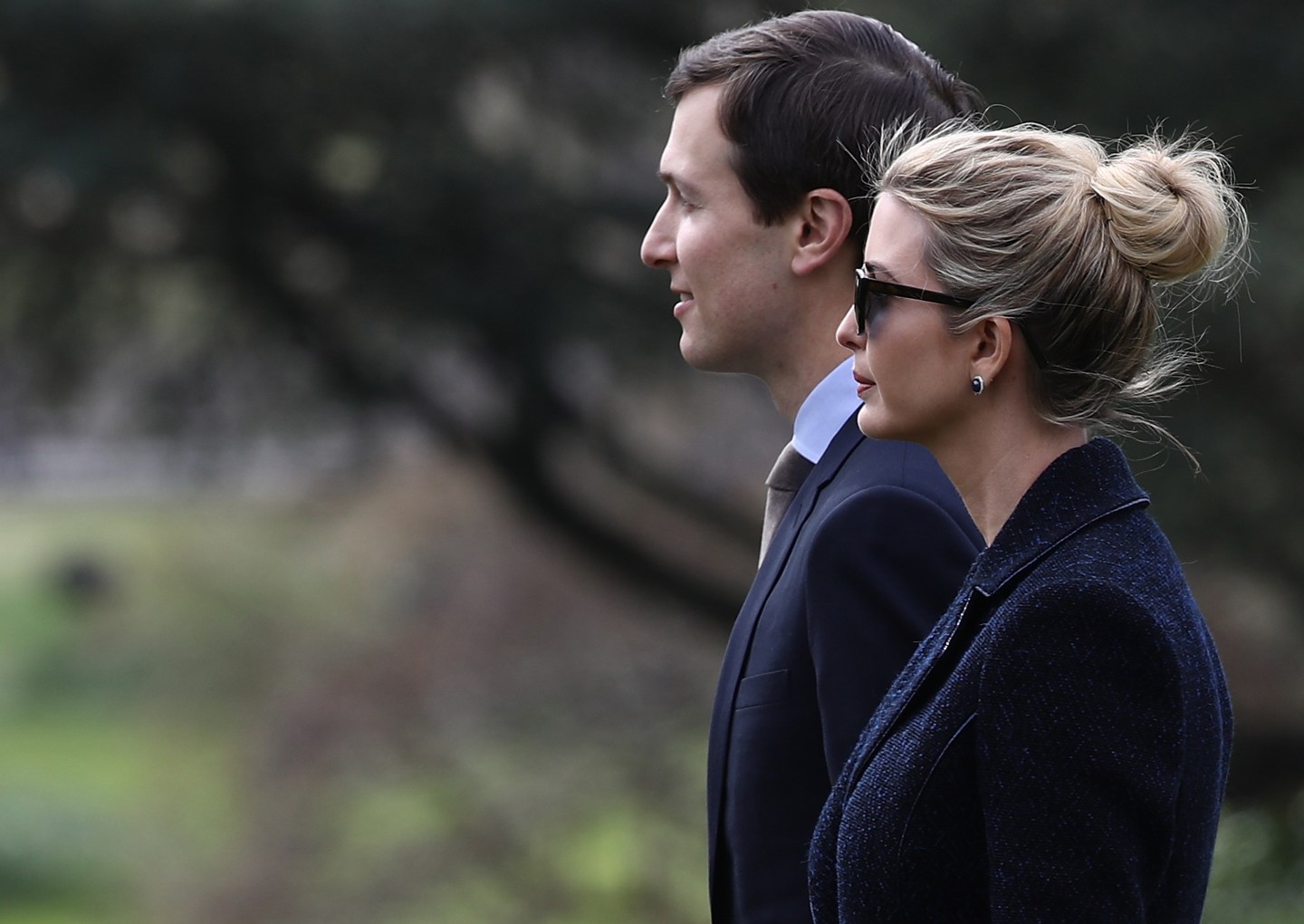 Ivanka Trump (R) and her husband Jared Kushner