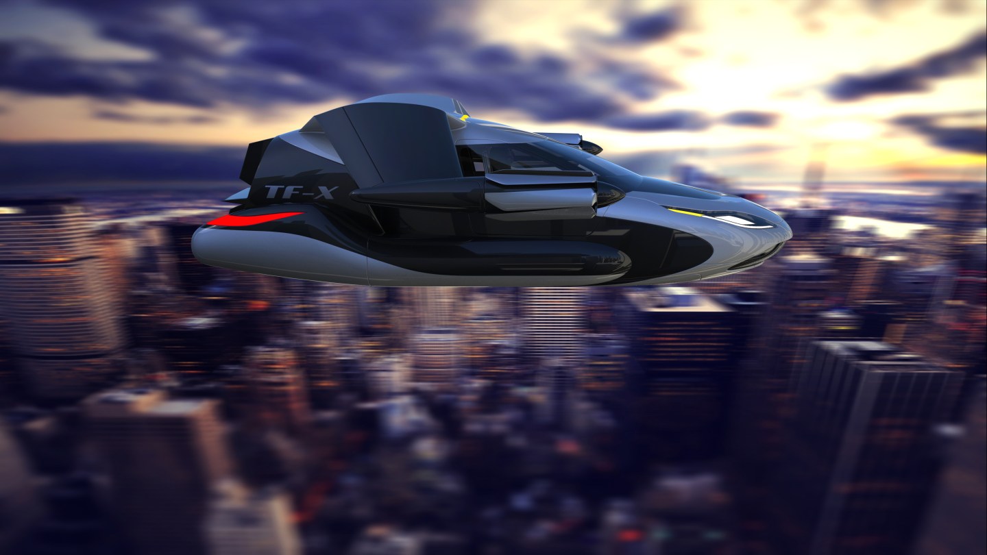 A high-flying company is hoping that futuristic airborne cars will soon become a reality.