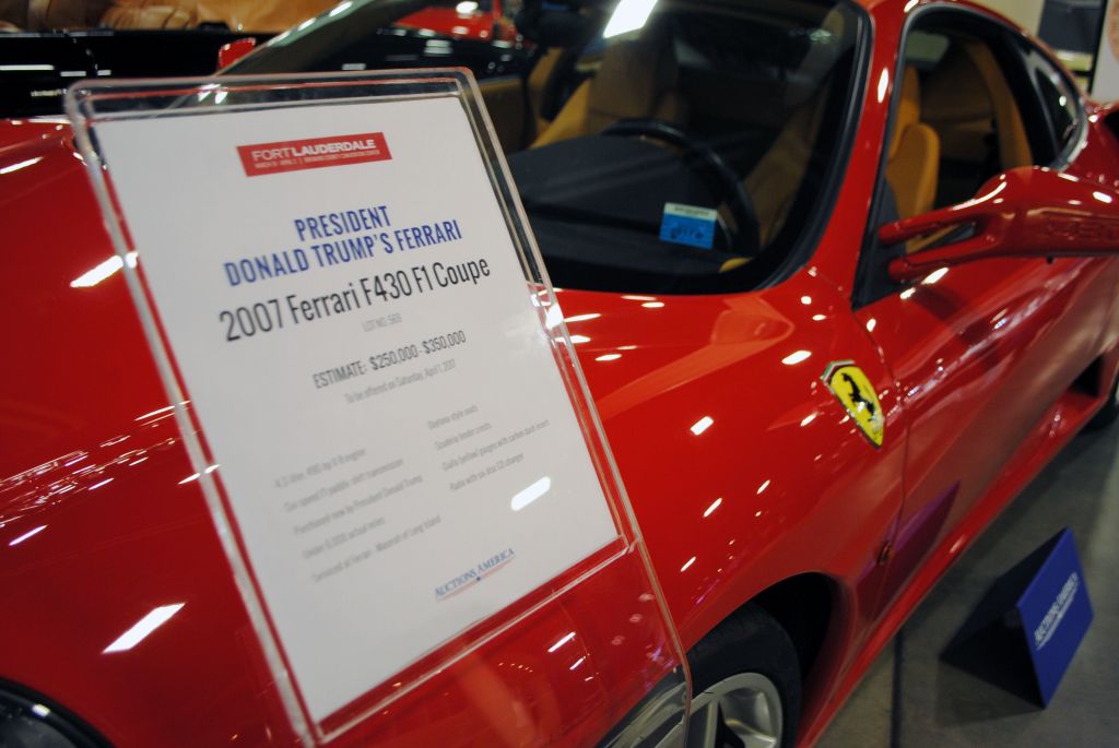US-AUCTION-PEOPLE-TRUMP-FERRARI